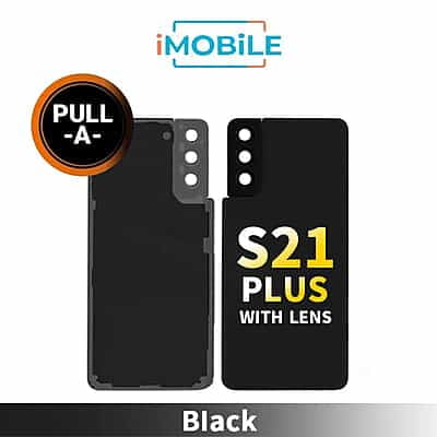 Samsung Galaxy S21 Plus (G996) Back Cover Glass With Lens [Secondhand] [Black]