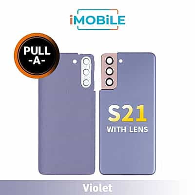 Samsung Galaxy S21 (G991) Back Cover Glass With Lens [Secondhand] [Violet]