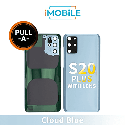 Samsung Galaxy S20 Plus (G985) Back Cover Glass With Lens [Secondhand] [Cloud Blue]