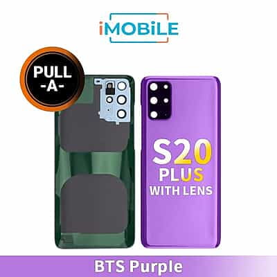 Samsung Galaxy S20 Plus (G985) Back Cover Glass With Lens [Secondhand] [BTS Purple]