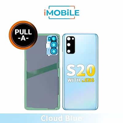 Samsung Galaxy S20 (G980) Back Cover Glass With Lens [Secondhand] [Cloud Blue]
