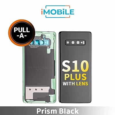 Samsung Galaxy S10 Plus (G975) Back Cover Glass With Lens [Secondhand] [Prism Black]
