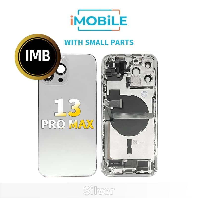 iPhone 13 Pro Max Compatible Back Housing With Small Parts [IMB] [White]