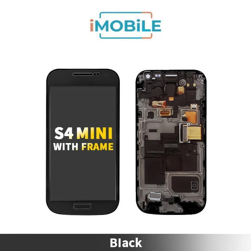 Samsung Galaxy S4 Mini 9195T LCD Touch Digitizer Screen With Frame [Black]