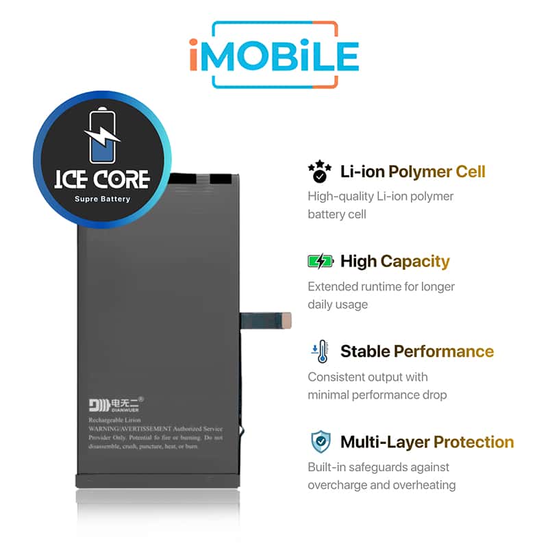 iPhone 14 Plus Compatible IceCore Pro Battery [Enhanced Capacity Performance]