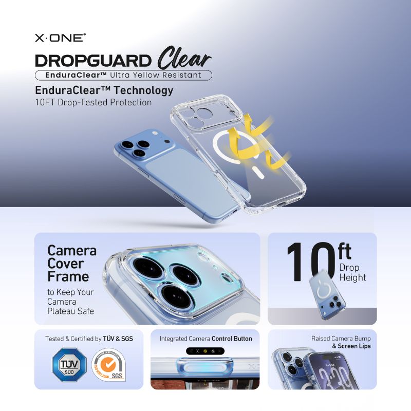 X.One [MagSafe] Dropguard Clear Impact Protection Case, iPhone 18 Pro