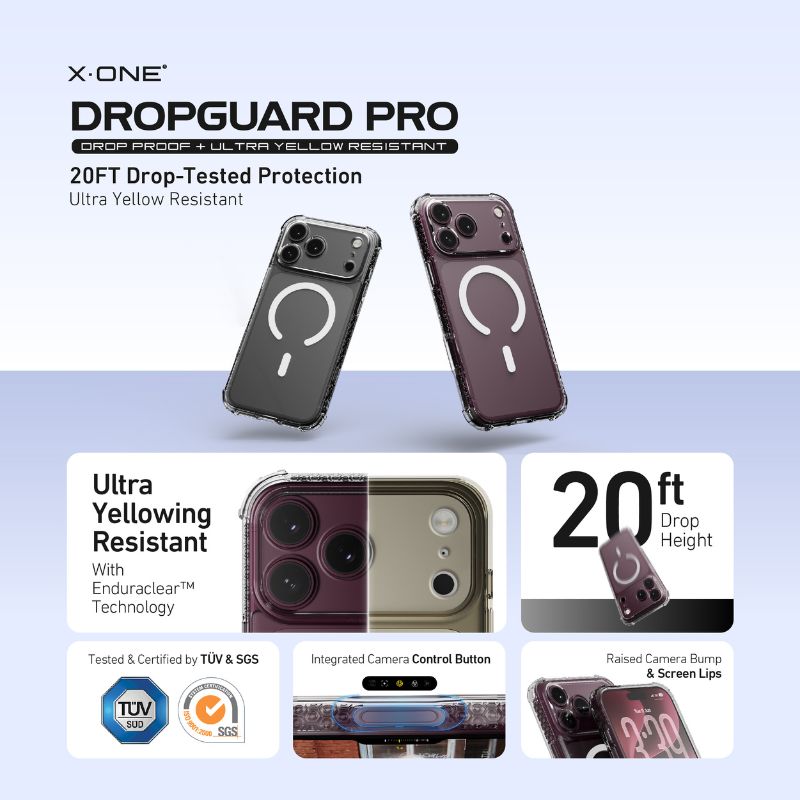 X.One [MagSafe] Dropguard Pro Clear Impact Protection Case, iPhone 18 Pro