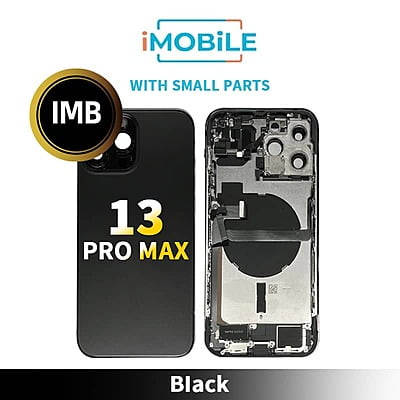 iPhone 13 Pro Max Compatible Back Housing With Small Parts [IMB] [Black]