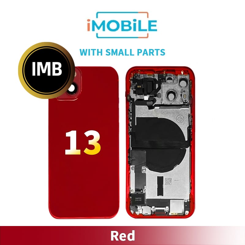iPhone 13 Compatible Back Housing With Small Parts [IMB] [Red]