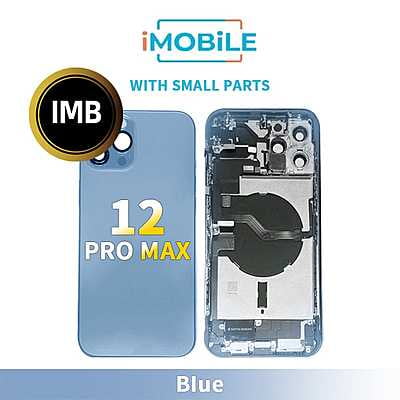 iPhone 12 Pro Max Compatible Back Housing With Small Parts [IMB] [Blue]