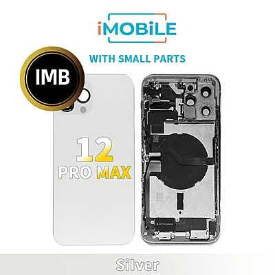 iPhone 12 Pro Max Compatible Back Housing With Small Parts [IMB] [Silver]