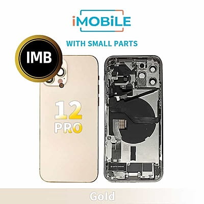 iPhone 12 Pro Compatible Back Housing With Small Parts [IMB] [Gold]