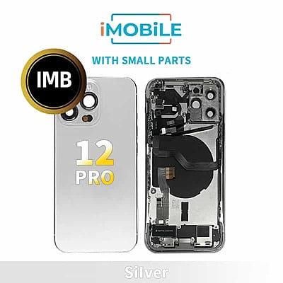 iPhone 12 Pro Compatible Back Housing With Small Parts [IMB] [Silver]