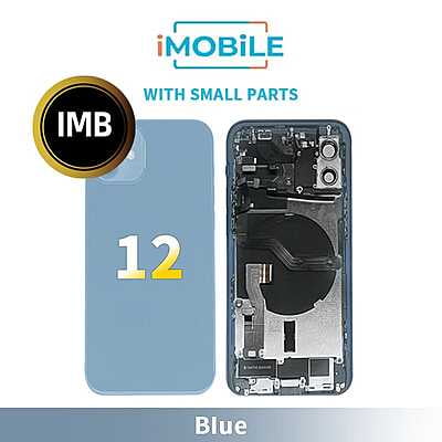 iPhone 12 Compatible Back Housing With Small Parts [IMB] [Blue]