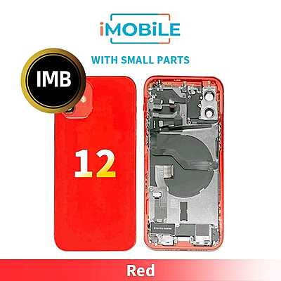 iPhone 12 Compatible Back Housing With Small Parts [IMB] [Red]