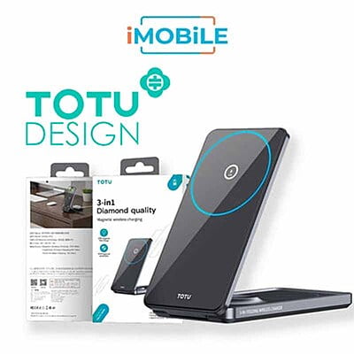 TOTU [CACW-075] 3 in 1 Aluminum Alloy Foldable Magnetic Wireless Charger, 18W