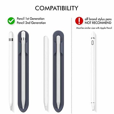 COTEetCI Magnetic Silicone Pencil Holder Case for Apple Pencil 1/2