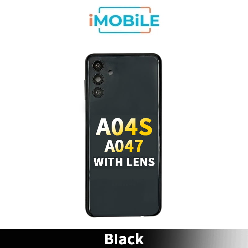 Samsung Galaxy A047 A04s Back Cover With Lens [Black]