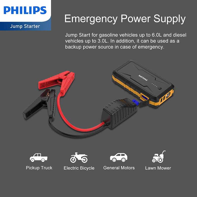 Philips Portable Car Battery Jump Starter Philips Portable Car Battery Jump Starter