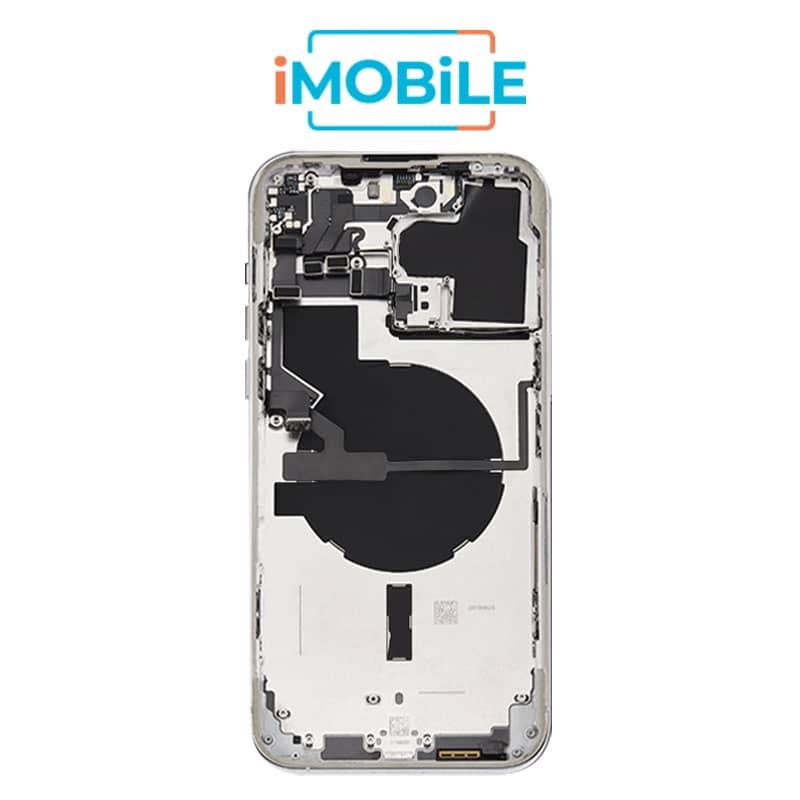 iPhone 14 Pro Max Compatible Back Housing [with Power and Volume Flex] [A+] [Silver]
