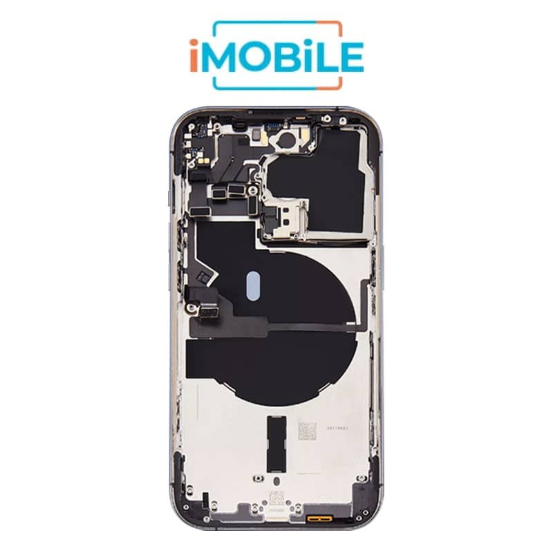 iPhone 14 Pro Compatible Back Housing [with Power and Volume Flex] [A+] [Deep Purple]