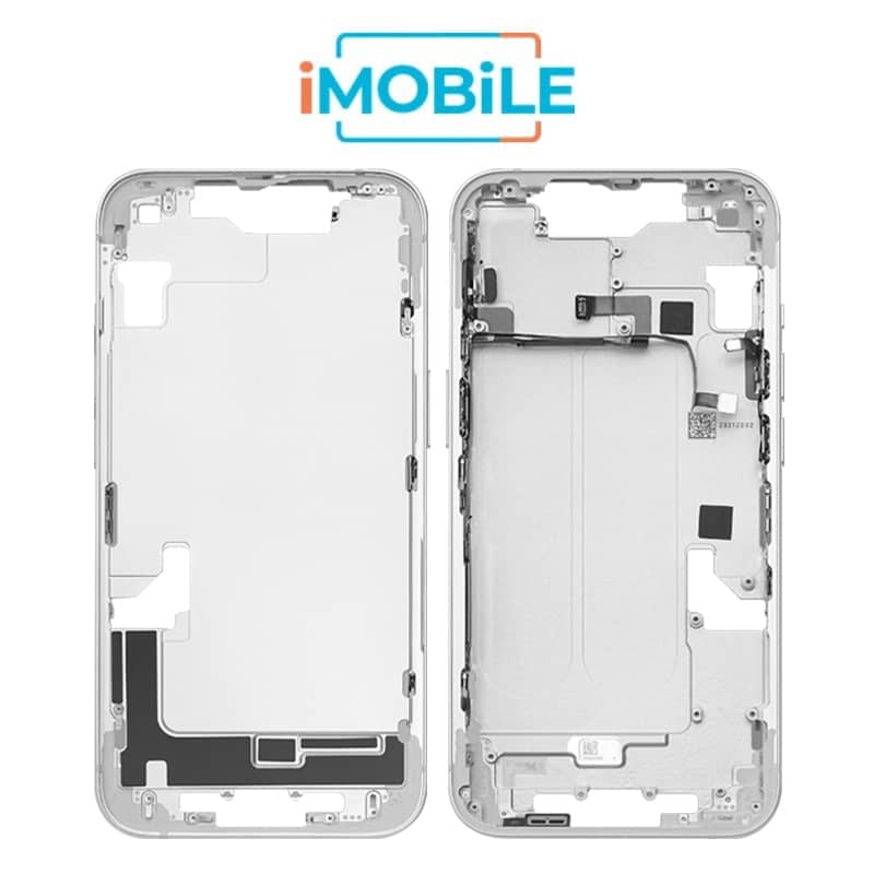 iPhone 14 Compatible Back Housing [with Power and Volume Flex] [A+] [Starlight]