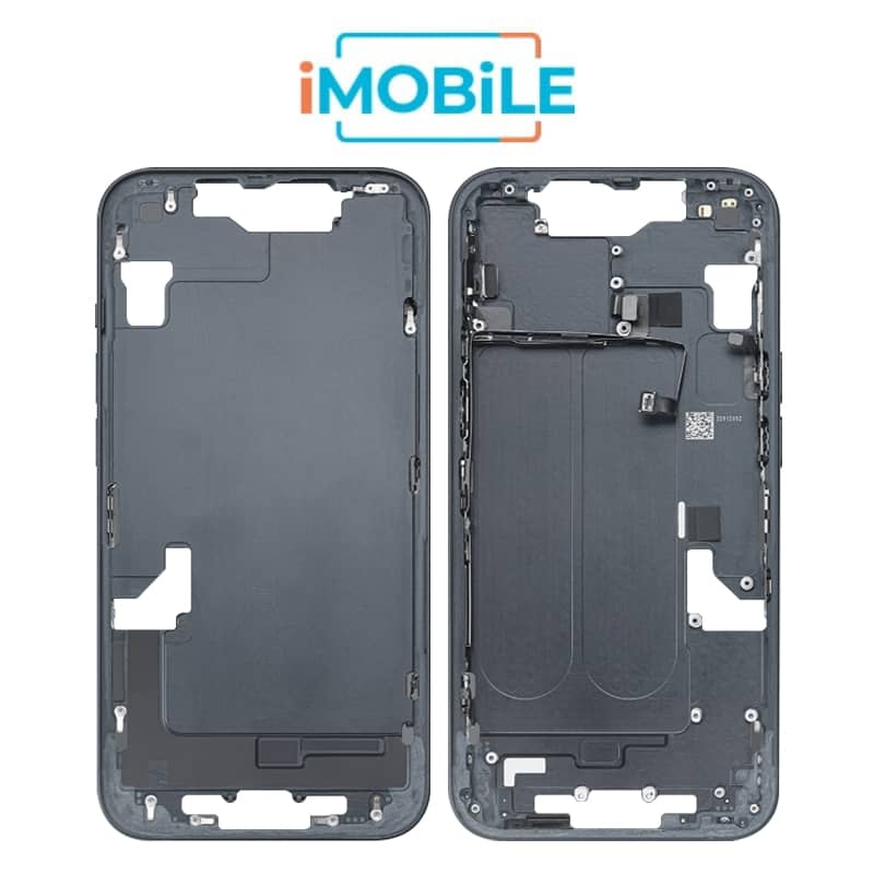 iPhone 14 Compatible Back Housing [with Power and Volume Flex] [A+] [Midnight]