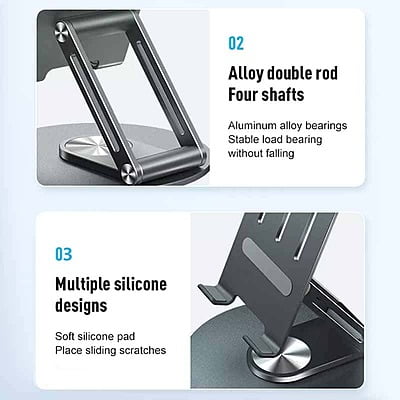 Rock Rotating Foldable Aluminium Alloy Desktop Holder