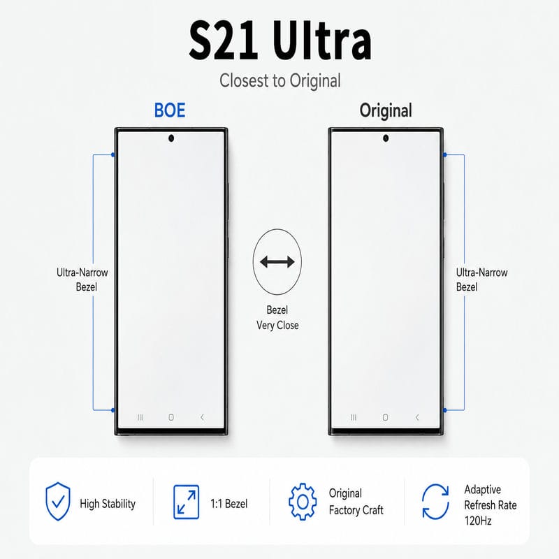 Samsung Galaxy S21 Ultra (G998) LCD Touch Digitizer Screen [Aftermarket-BOE] [Black]