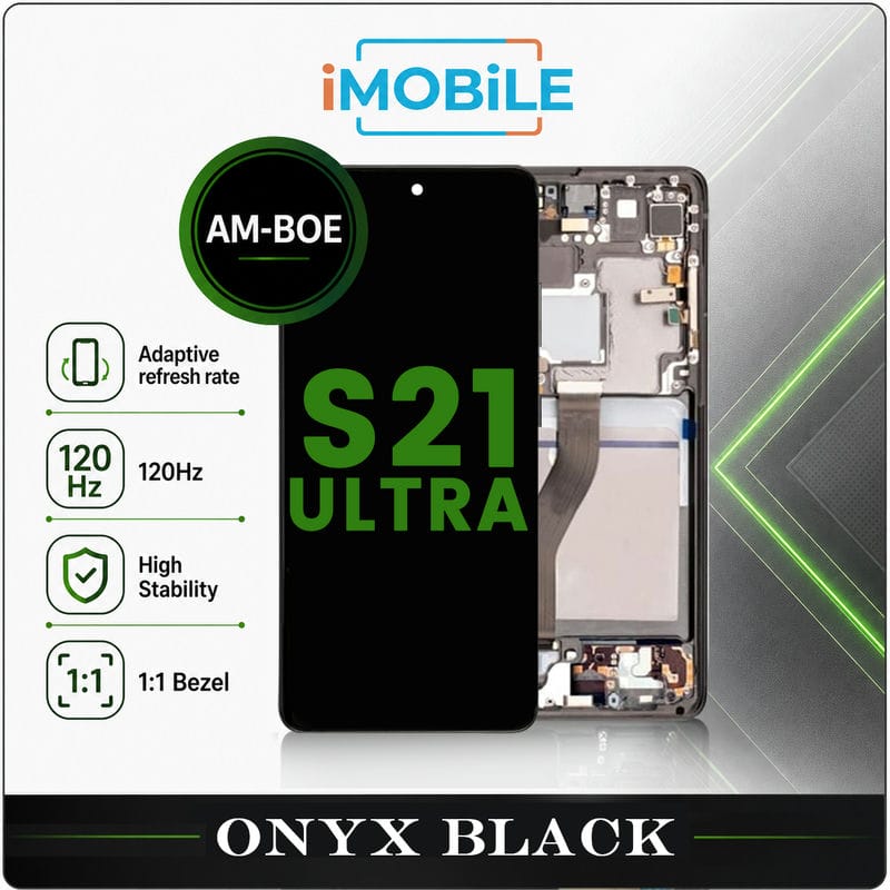 Samsung Galaxy S21 Ultra (G998) LCD Touch Digitizer Screen [Aftermarket-BOE] [Black]