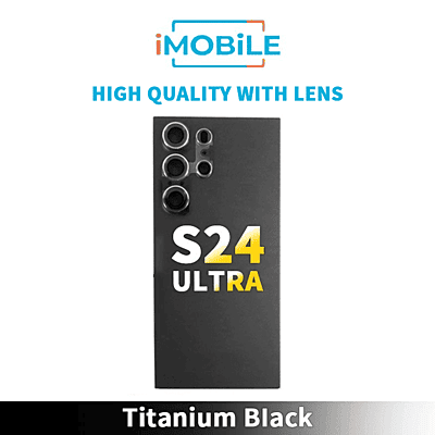 Samsung Galaxy S24 Ultra (S928) Back Cover [High Quality With Lens] [Titanium Black]
