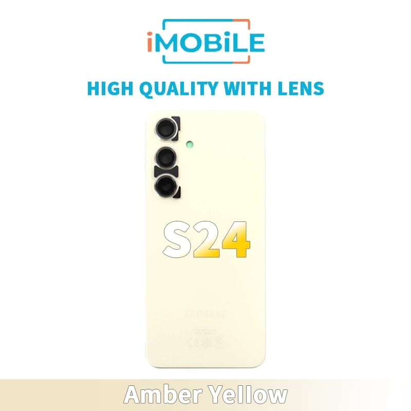 Samsung Galaxy S24 (S921) Back Cover [High Quality With Lens] [Amber Yellow]