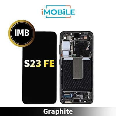 Samsung Galaxy S23 FE (Soft OLED) LCD And Toush Digitizer Screem With Frame [IMB] [Graphite]