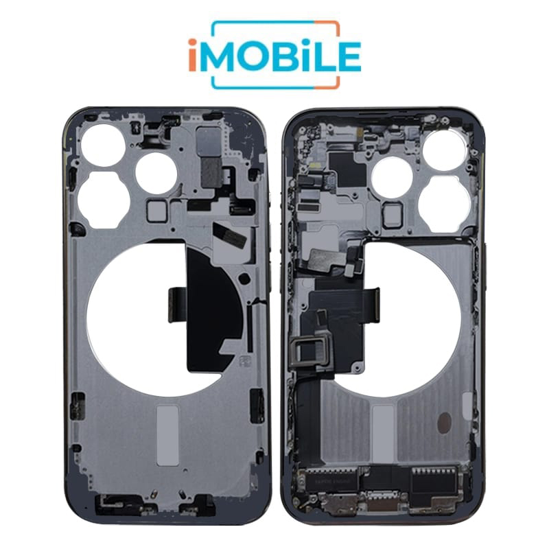 iPhone 15 Pro Compatible Back Housing with Small Parts [IMB] [Blue Titanium]