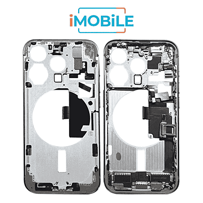 iPhone 15 Pro Compatible Back Housing with Small Parts [IMB] [White Titanium]
