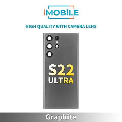 Samsung Galaxy S22 Ultra (S908) Back Glass [High Quality With Camera Lens] [Graphite]