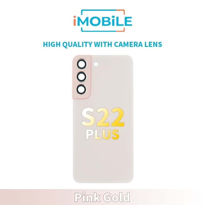 Samsung Galaxy S22 Plus (S906) Back Glass [High Quality With Camera Lens] [Pink Gold]