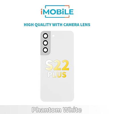 Samsung Galaxy S22 Plus (S906) Back Glass [High Quality With Camera Lens] [Phantom White]
