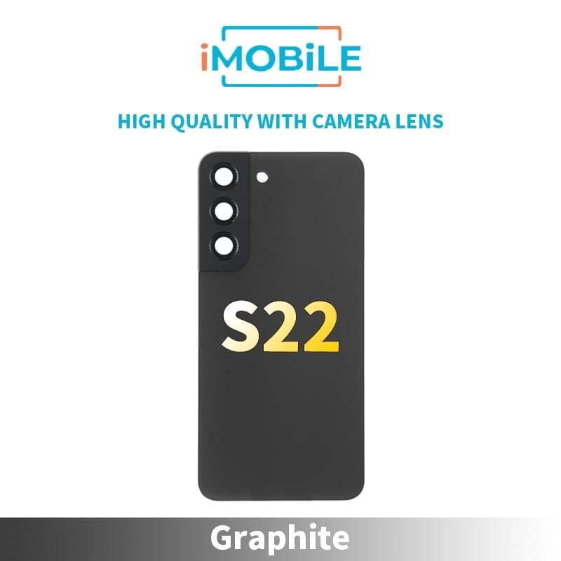 Samsung Galaxy S22 5G (S901) Back Glass [High Quality With Camera Lens] [Graphite]