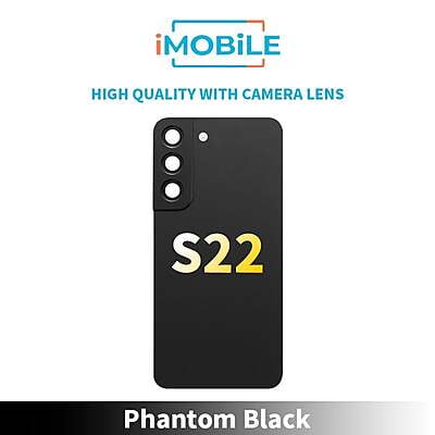 Samsung Galaxy S22 5G (S901) Back Glass [High Quality With Camera Lens] [Phantom Black]