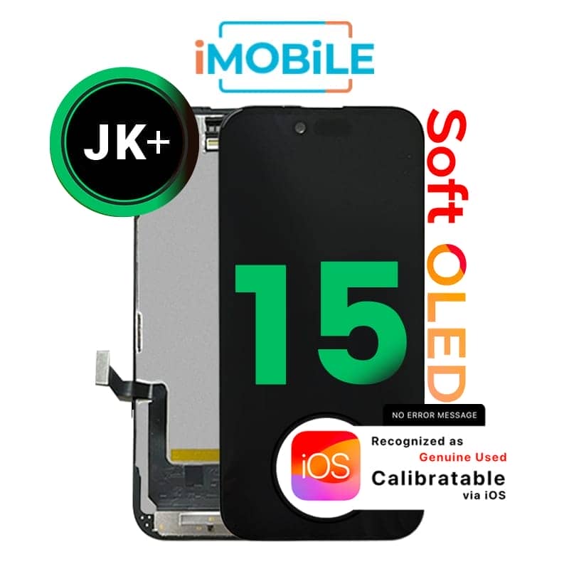 iPhone 15 (6.1 Inch) Compatible LCD (Soft OLED) Touch Digitizer Screen [JK+]