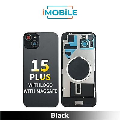 iPhone 15 Plus Compatible Back Cover Glass Assembly With MagSafe [Black]
