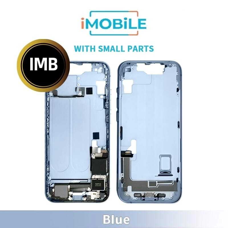 iPhone 14 Compatible Back Housing With Small Parts [IMB] [Blue]