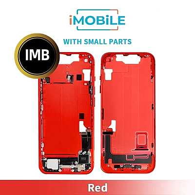 iPhone 14 Compatible Back Housing With Small Parts [IMB] [Red]