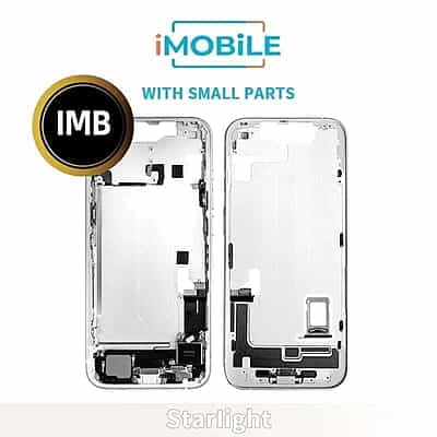 iPhone 14 Compatible Back Housing With Small Parts [IMB] [Starlight]