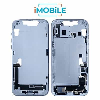 iPhone 14 Plus Compatible Back Housing with Small Parts [IMB] [Blue]