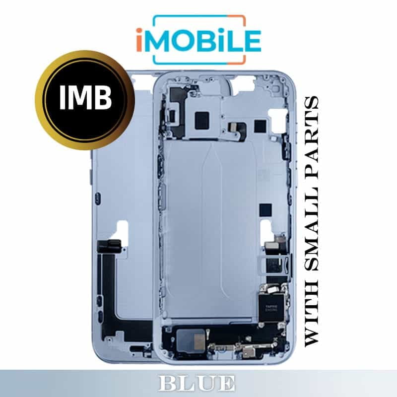iPhone 14 Plus Compatible Back Housing With Small Parts [IMB] [Blue]