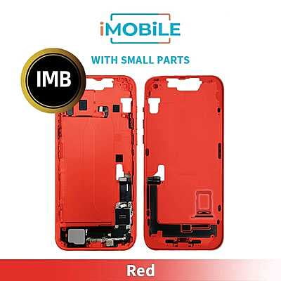 iPhone 14 Plus Compatible Back Housing With Small Parts [IMB] [Red]