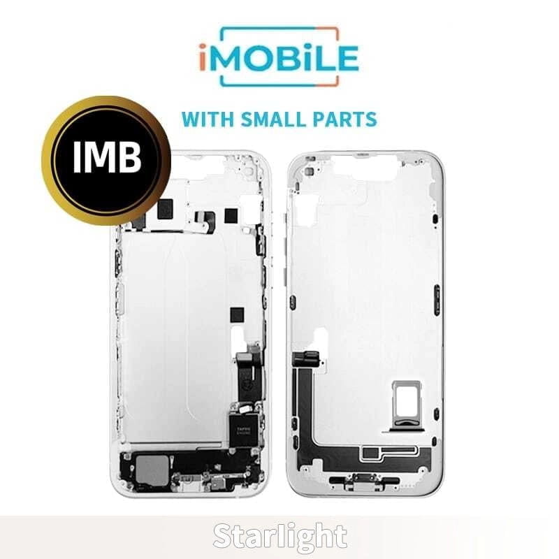 iPhone 14 Plus Compatible Back Housing With Small Parts [IMB] [Starlight]
