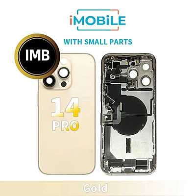 iPhone 14 Pro Compatible Back Housing With Small Parts [IMB] [Gold]